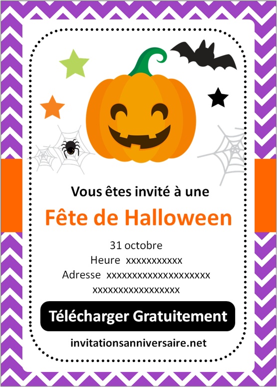 invitation halloween à imprimer